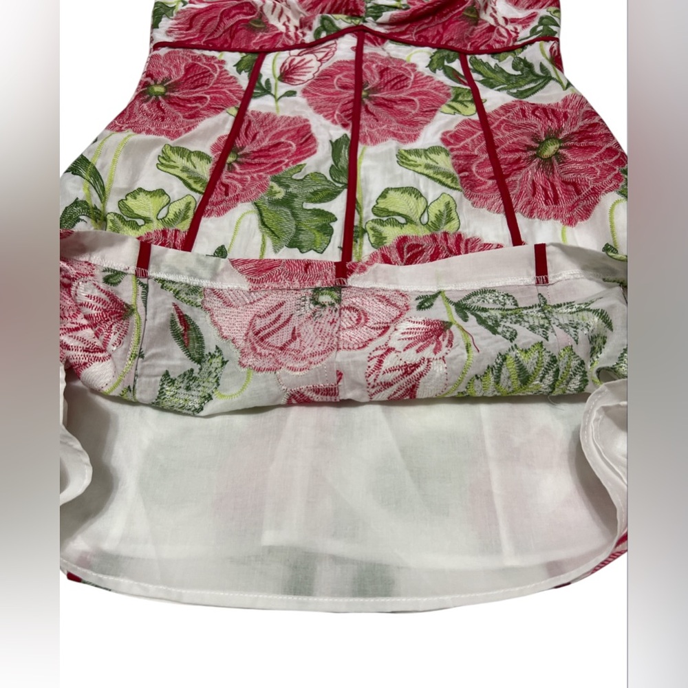 Adelyn Rae XL Fei Embroidered Floral Print V-Neck Sleeveless Sheath Mini Dress - Picture 8 of 11
